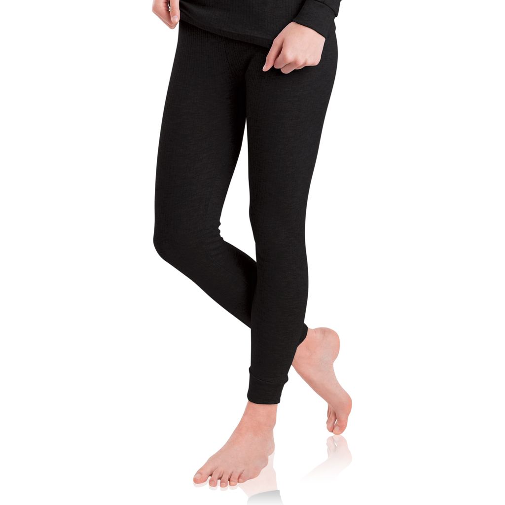 MT Damen Ski- & Thermohose - Winter Unterhose mit weicher Innenseite - Schwarz L