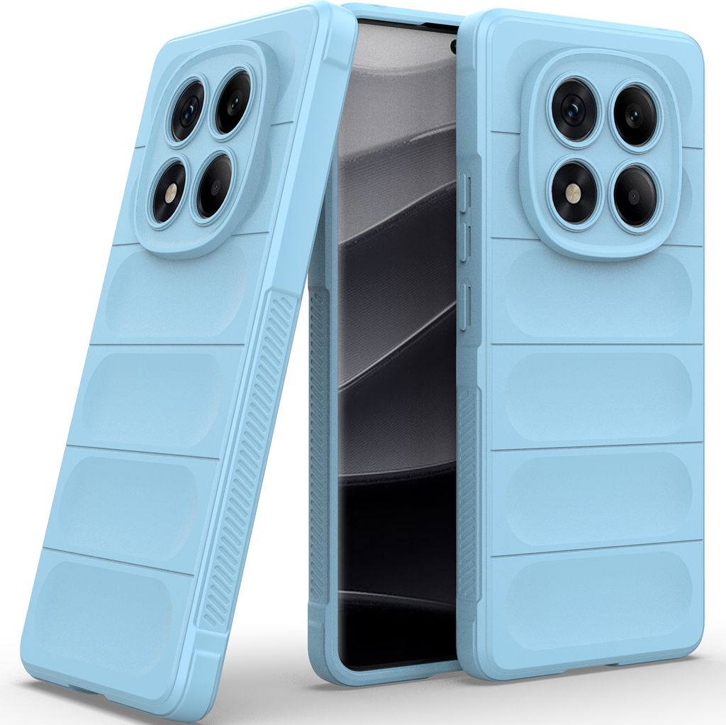 Handyhülle für Xiaomi Redmi Note 14 Pro 4G Weich TPU Silikon Stossfest Anti-rutsch Hülle Blau