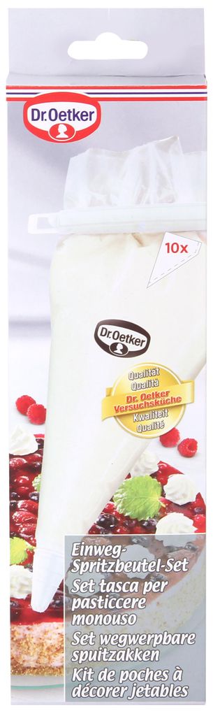 Dr. Oetker Einweg-Spritzbeutel-Set inkl. 4 Spritztüllen, Produktbild 