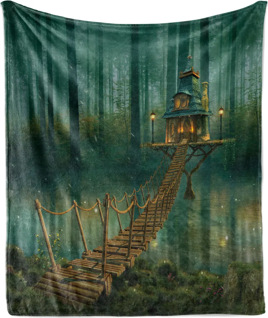 Coperta ABAKUHAUS Pile Flanella 175x230 cm - Bosco delle Fate