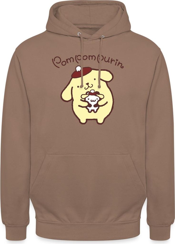 Spreadshirt Pompompurin & Muffin Verkleidet Uni Hoodie, S, Mokka