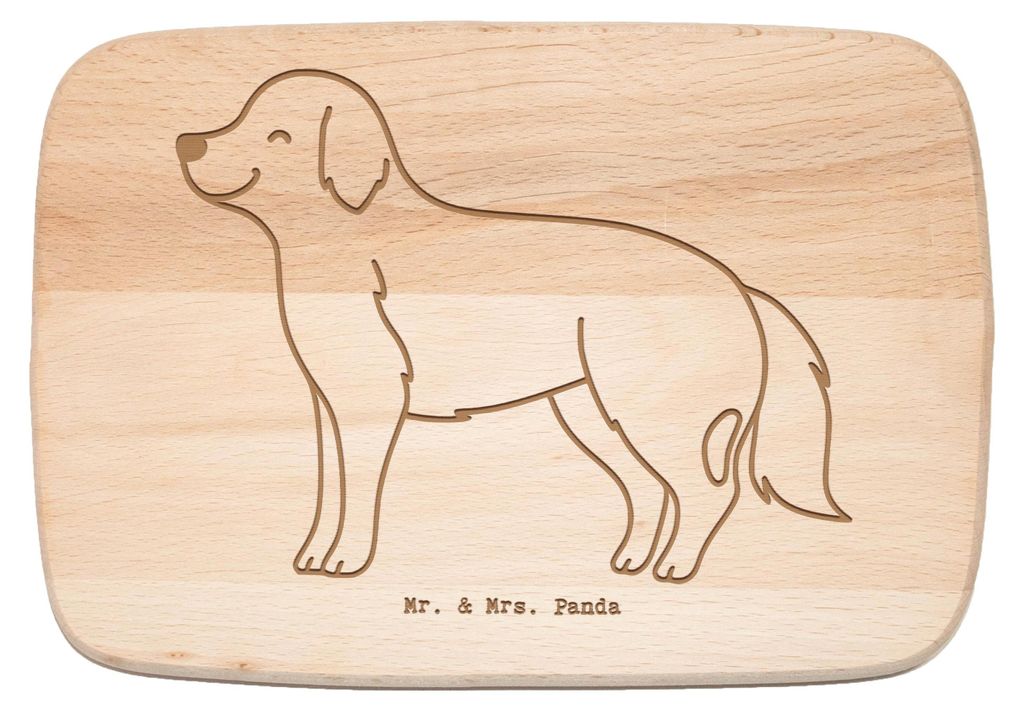 Mr. & Mrs. Panda Schneidebrett Holz Golden Retriever Moment - Transparent - Geschenk, Goldie Hund, vesperbrett, schneidbrett, Holzbrett, Frühstüc...
