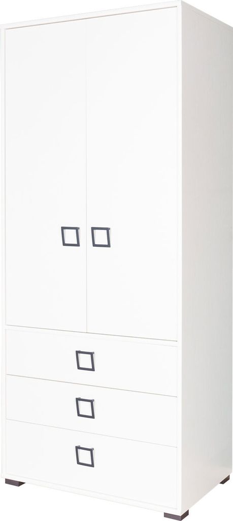 Jugend Kleiderschrank Weiß 198x84x56 cm