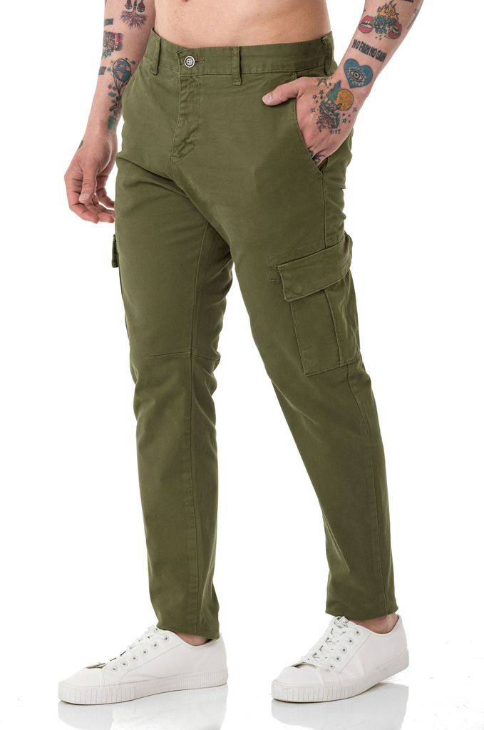 Red Bridge Herren Chino Cargo Hose Basic Khaki W40 L34 Produktbild 