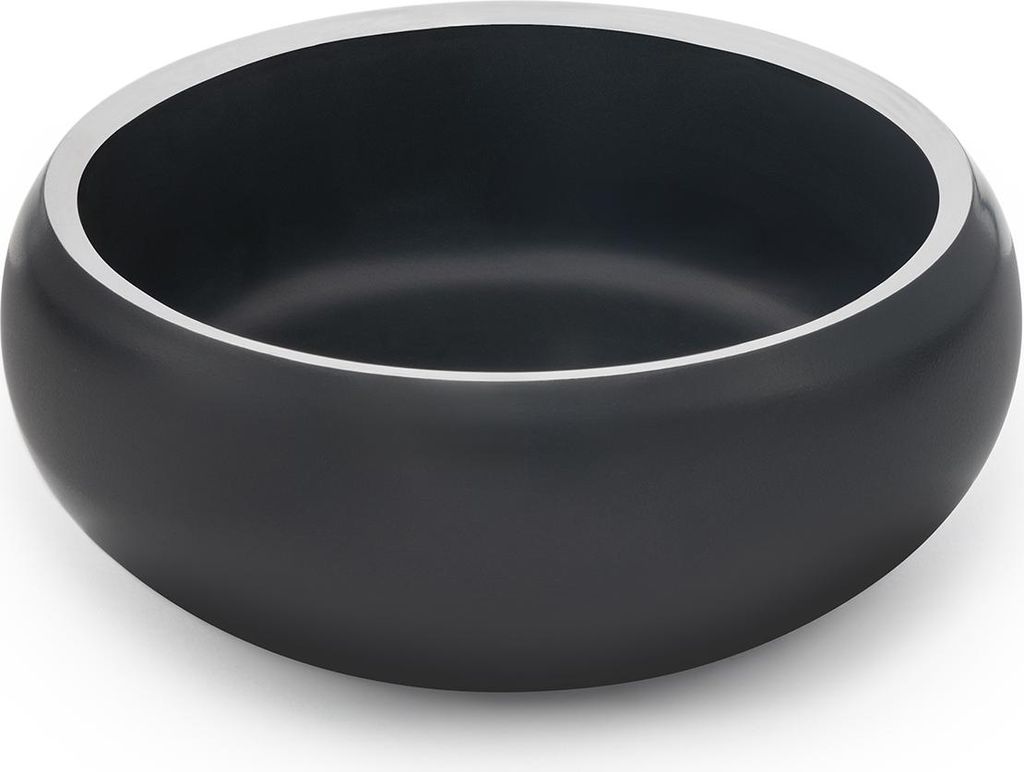 lionto Premium Hundenapf doppelwandig, rostfreier Edelstahlnapf, rutschfest & pflegeleicht, 16 cm Durchmesser, 800 ml, schwarz