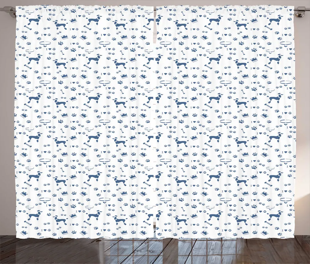Tenda Camera Letto Cani ABAKUHAUS 280x245 - Design Bianco Blu Notte
