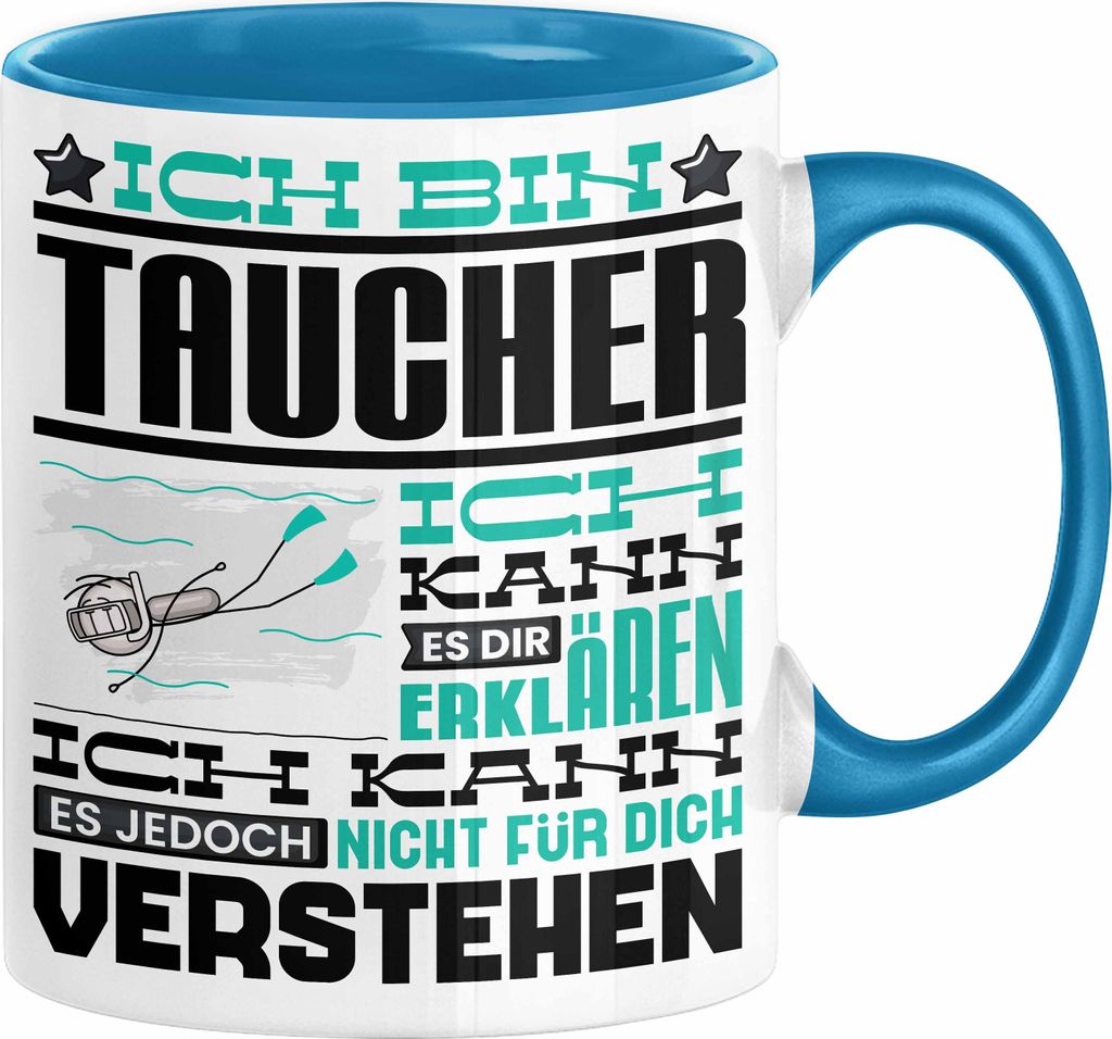 Taucher Geschenk Kaffee-Tasse Geschenkidee für Taucher Ich Produktbild 