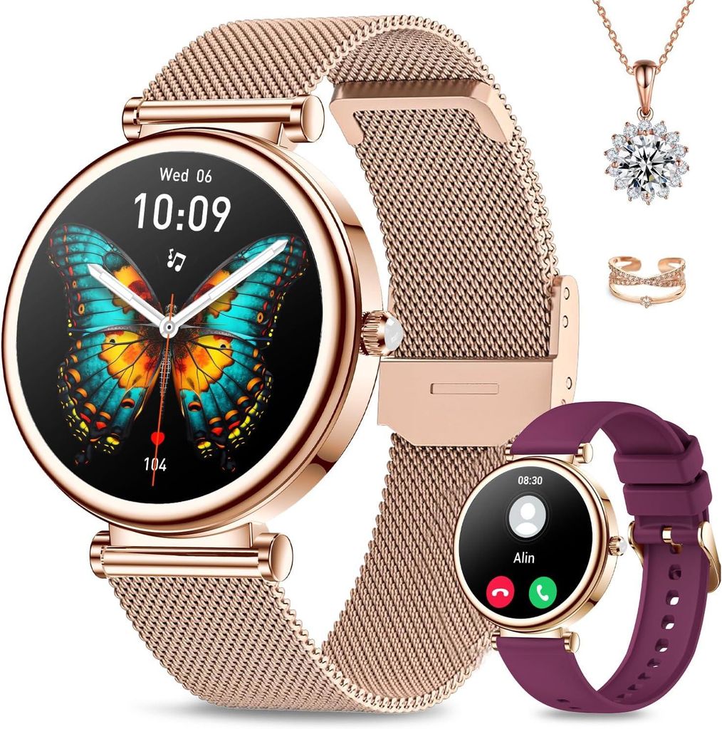 Damen Smartwatch 1.27 Zoll Fitnessuhr mit Telefonfunktion, Produktbild 