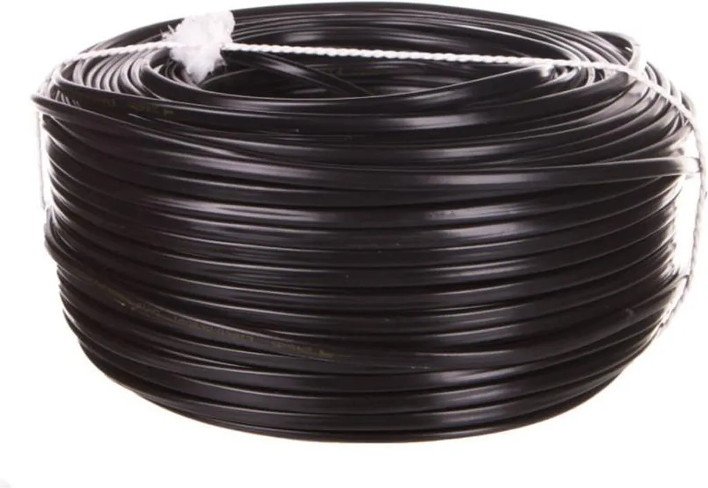 Câble électrique souple méplat 2x0.75mm2 noir 100m pour intérieur