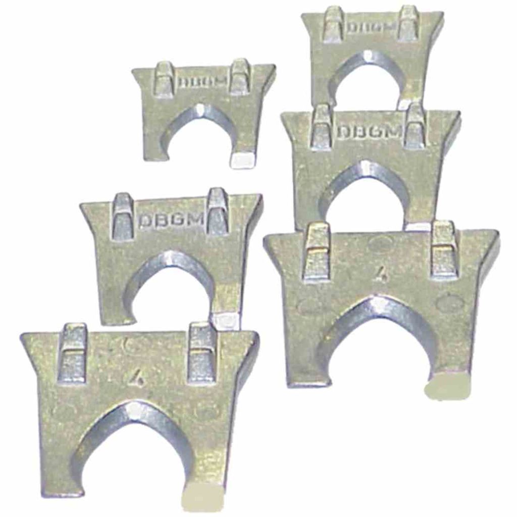 Metallkrallen je 1x5-6, silber, 2-teilig (1 Set)