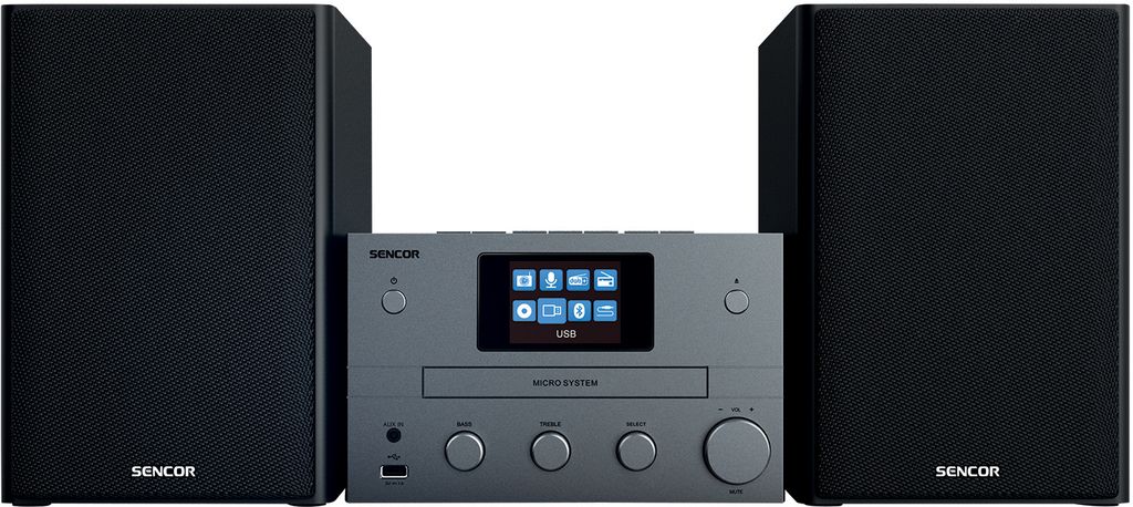 SENCOR SMC 5700WDB Mikrosystém: Maximálny výkon 100 W, Obrázok produktu 