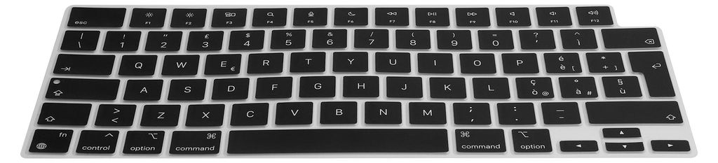 kwmobile Silikon Tastaturschutz QWERTY (Italienisch) kompatibel mit Apple Macbook Air 13 M4 2025 A3240 - Schwarz