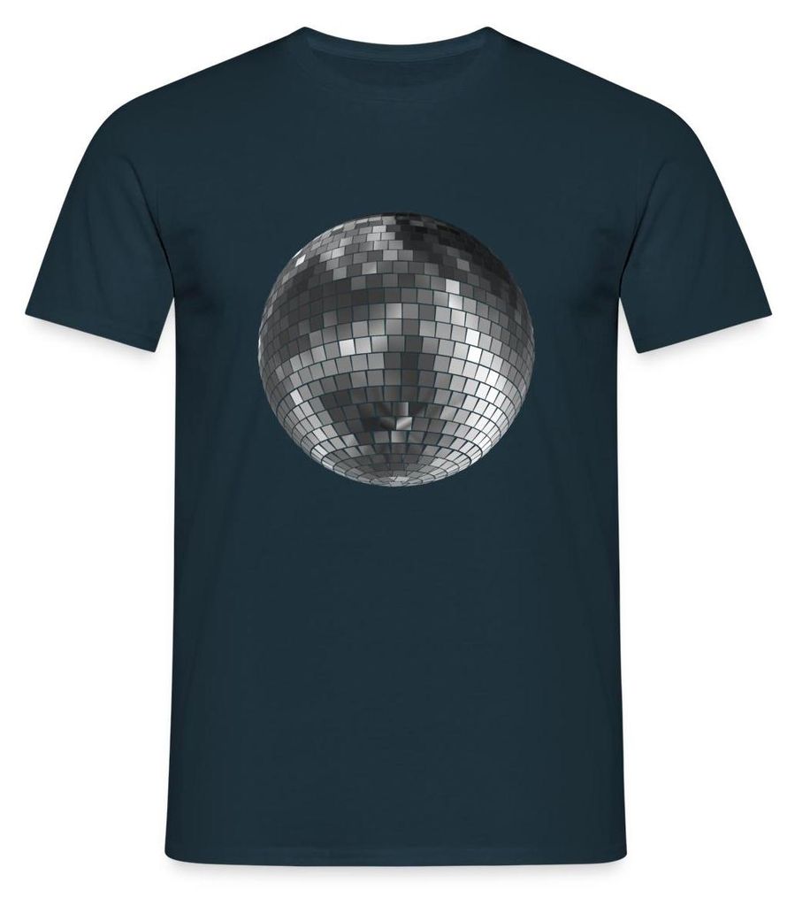 Spreadshirt Funkelnde Diskokugel Design Männer T-Shirt, L, Navy