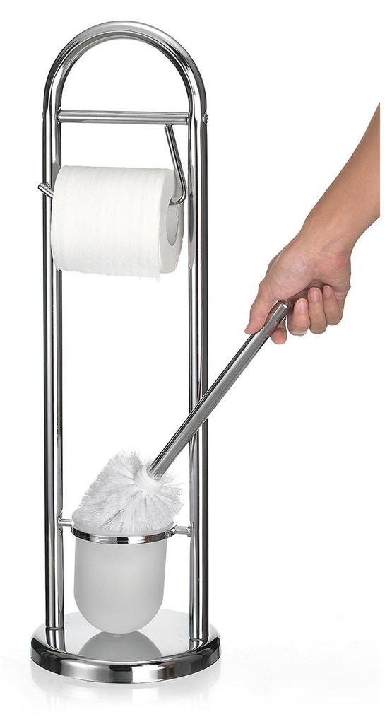 Toilettenpapierhalter EGON mit Bürstenhalter, Modern & Produktbild 