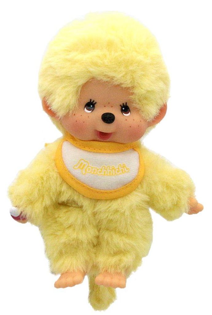 Junge Gelb | 13 cm | Monchhichi Color Puppe | mit gelbem Produktbild 