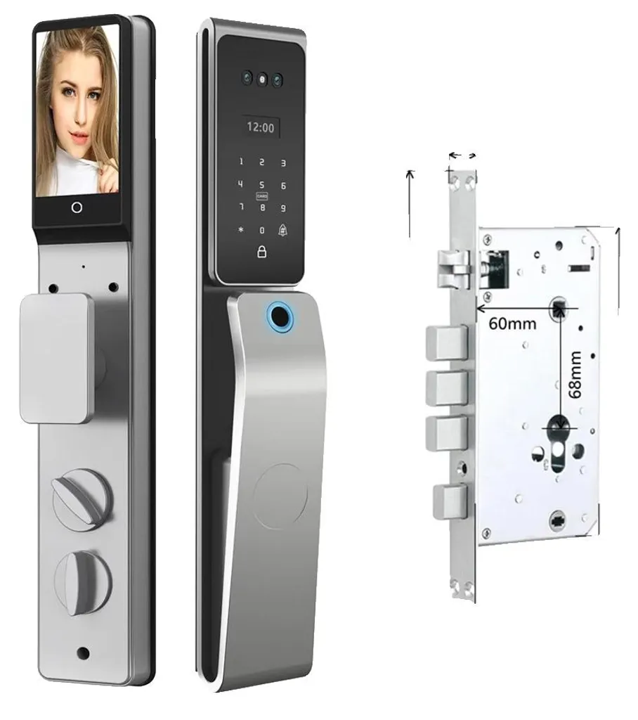 Serrure faciale 3D intelligente 24 240 6068 compatible Tuya et Alexa