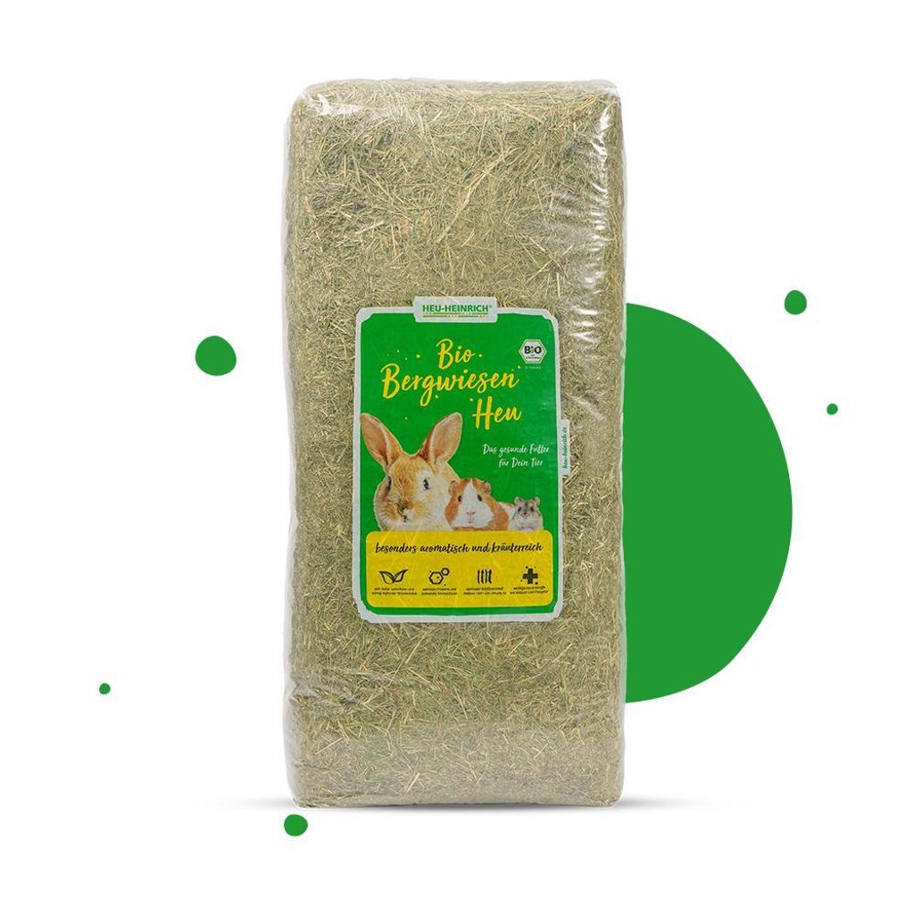 HEU-HEINRICH® Bio-Bergwiesenheu 8 kg – staubarm, Produktbild 