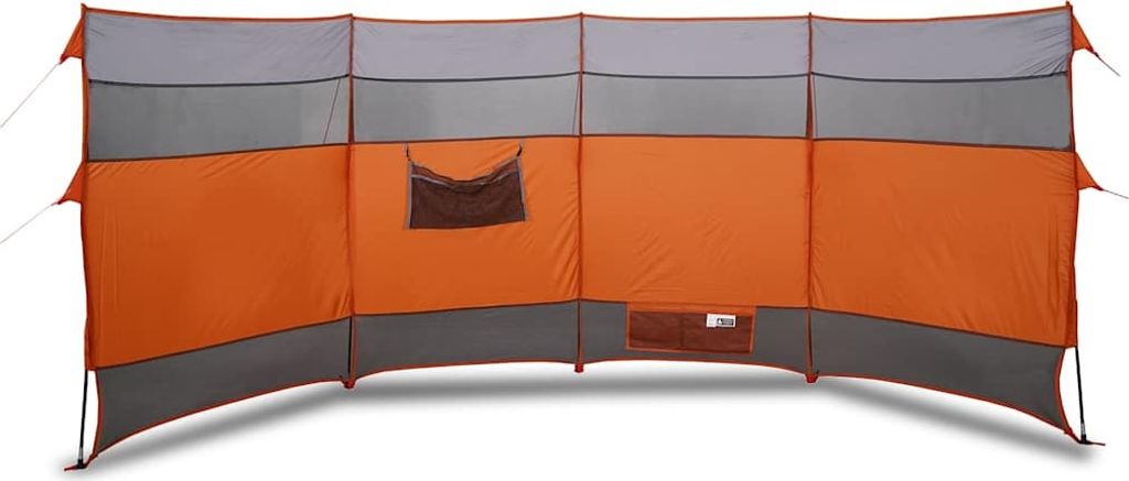 vidaXL Camping-Windschutz Orange 366x152x152 cm Wasserdicht