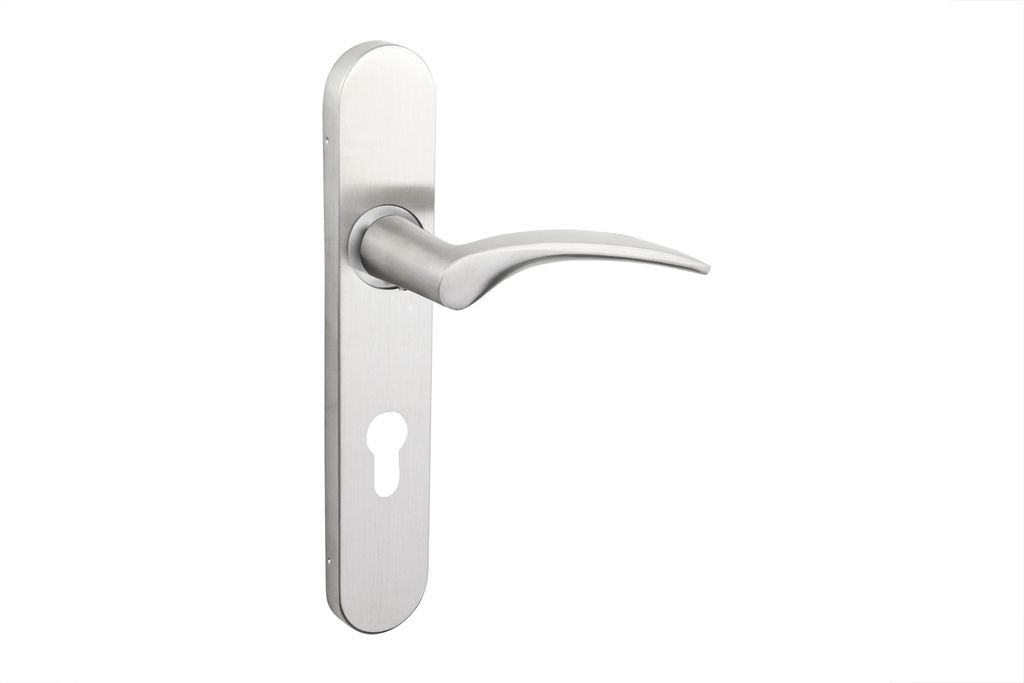 Lavuzo Türgriffe Lodini Edelstahl mit abgerundetem Schild PC72 - Pro Set