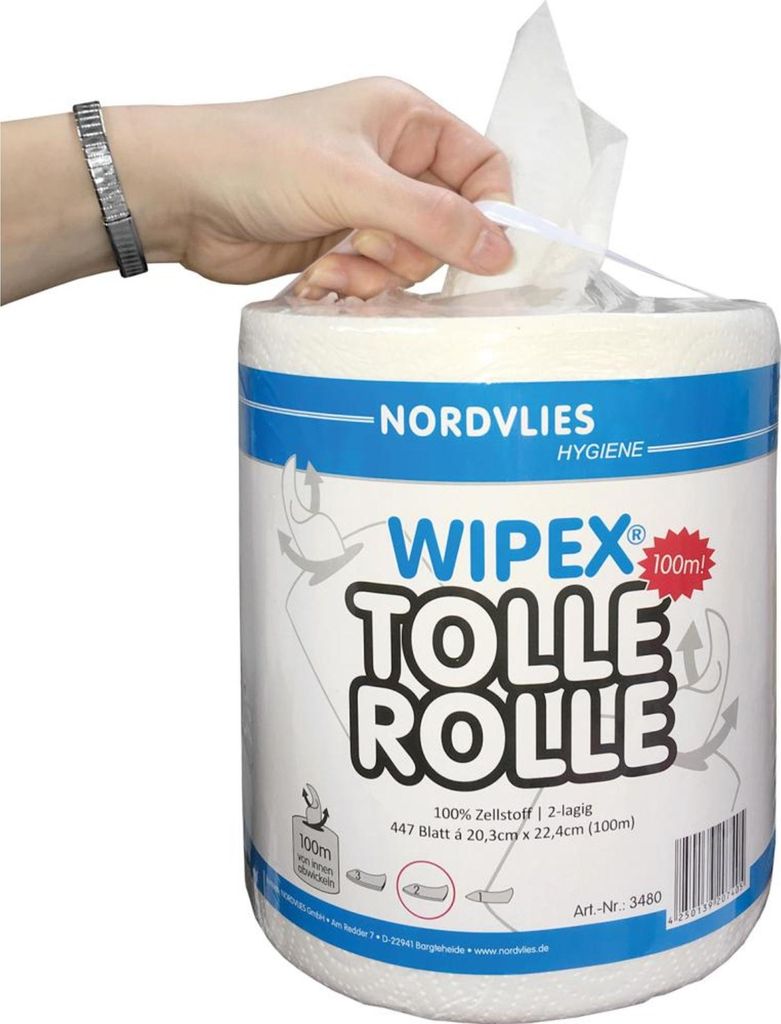 WIPEX TOLLE ROLLE 2-lagighochweiß 20,3 x 22,4 cm
