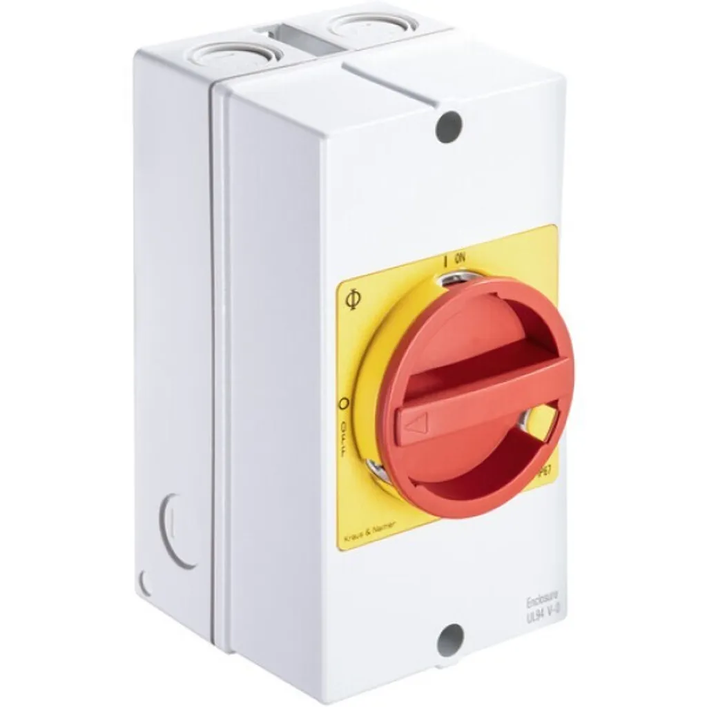 Interrupteur de Sécurité 25A Triphasé avec Boîtier Étanche IP65 - 3