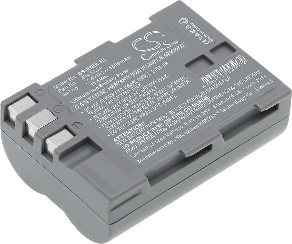 Batteria Potenziata EN-EL3e per Nikon D200 D300 D700 | 1500mAh 7.4V