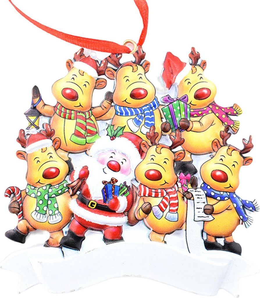 Santa Claus Anhänger umweltfreundlich schöne Weihnachtsdekoration Synthetisches Harz Weihnachtsbaum Elch Anhänger für Party-F