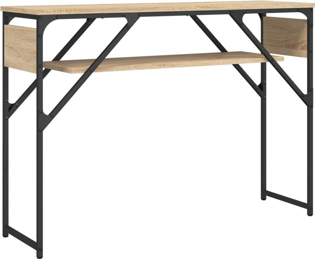 vidaXL Konsolentisch mit Ablage Sonoma-Eiche 105x30x75cm Holzwerkstoff