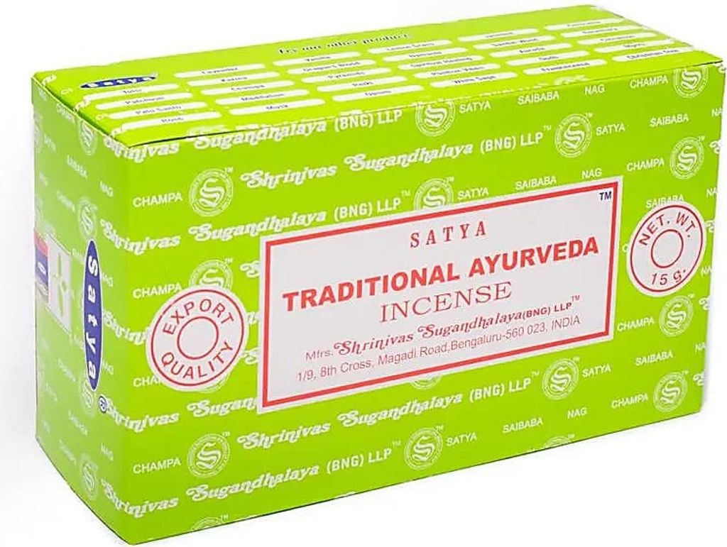 Räucher Set Räucherstäbchen Satya Traditional Ayurveda -- 15 g + Räucherstäbchen