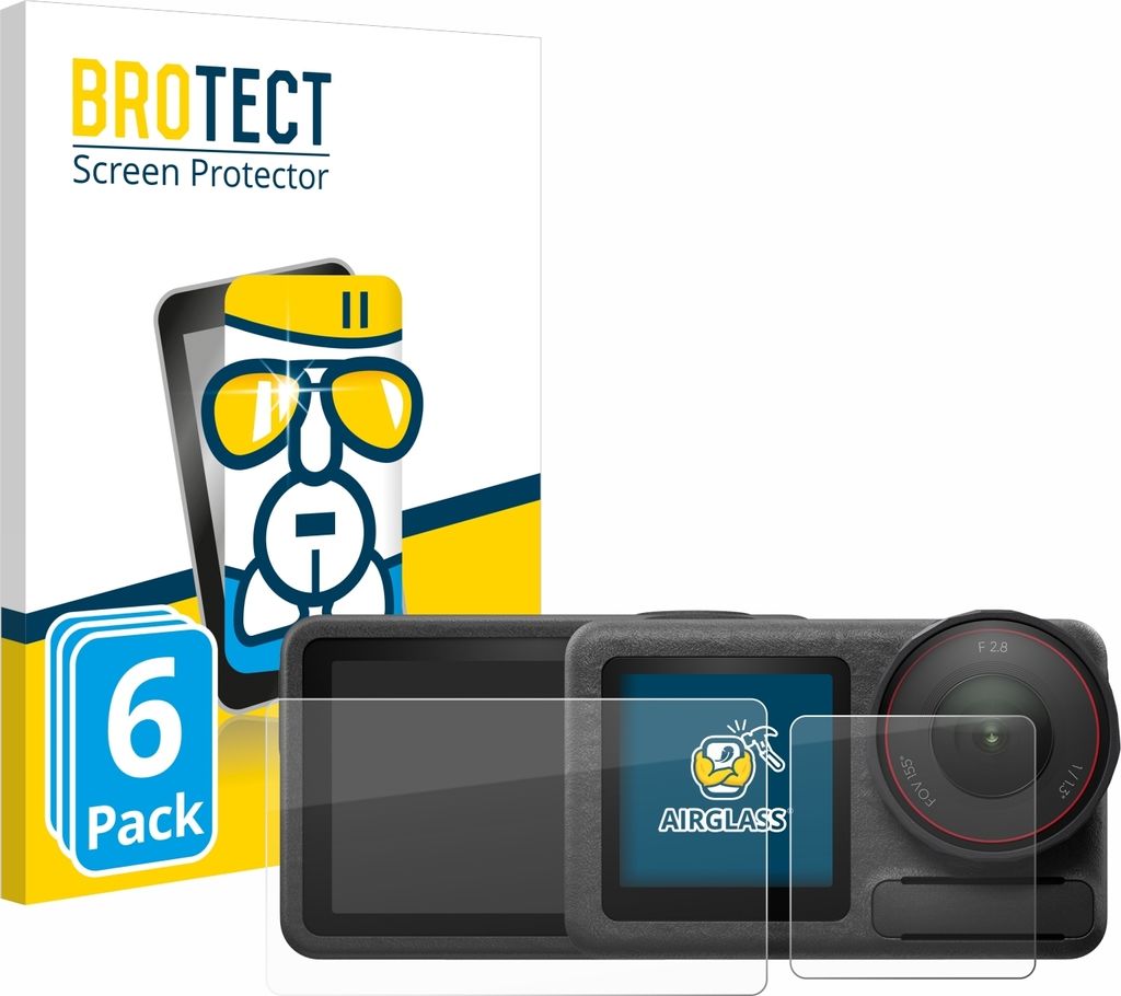 6x BROTECT Schutzglas für DJI Osmo Action 5 Pro Schutzfolie Panzer Folie Glas Display Schutz klar