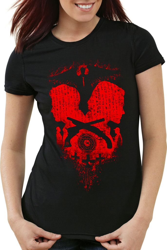 style3 Winchester Brothers Damen T-Shirt sam dean comic fernsehserie, Größe:S