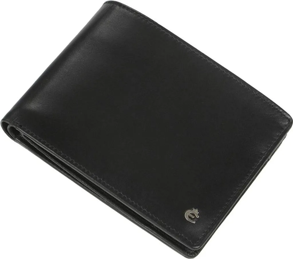 Esquire Harry Portefeuille RFID avec Rabat - Cuir Véritable Noir Quer - 14