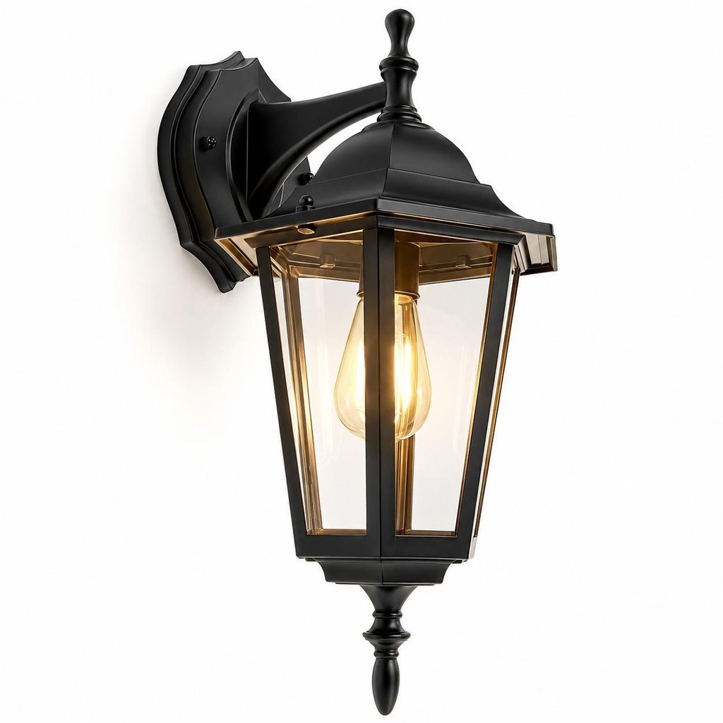 MasterLED Außenwandleuchte E27 max 60W IP44 Aluminium Glas Produktbild 