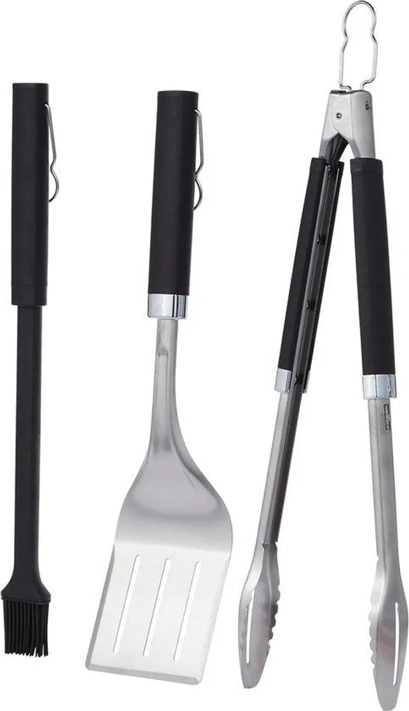 Kit barbecue complet pour grillades en famille accessoires inox 3 pièces