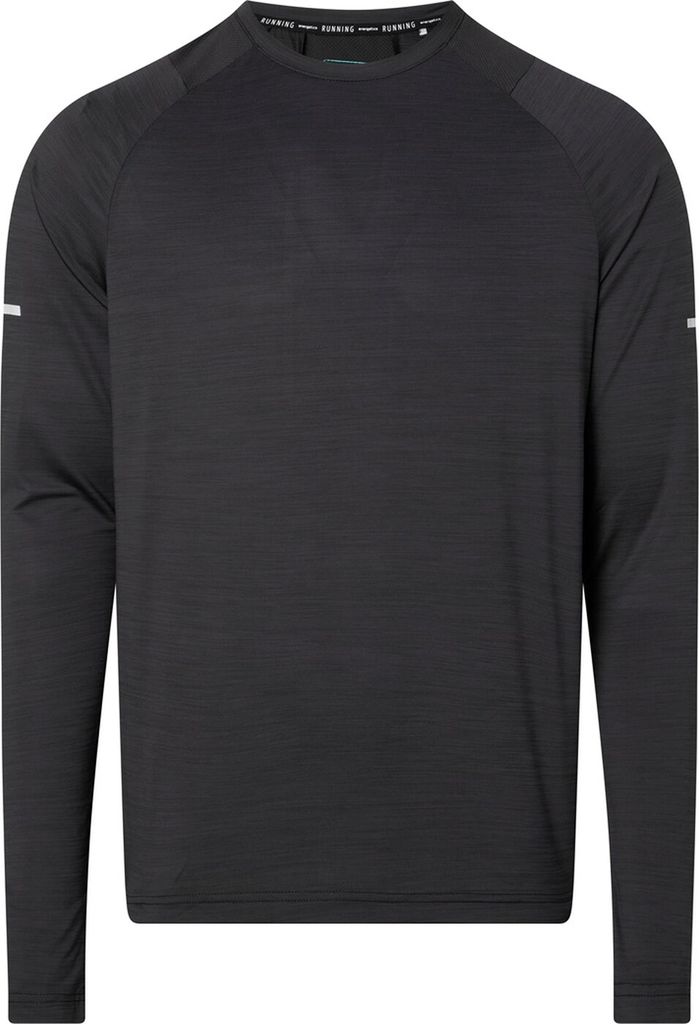ENERGETICS He.-Langarmshirt Ailo LS M MELANGE/BLACK/BLACK L