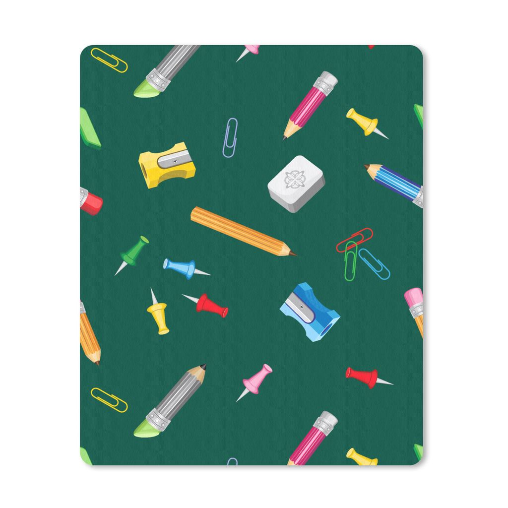 MuchoWow Mauspad Mousepad Büro - Muster - Bleistifte 19x23 cm - Mousepads - Maus Mat - Pad - Mausunterlage - Mauspads - Spielen