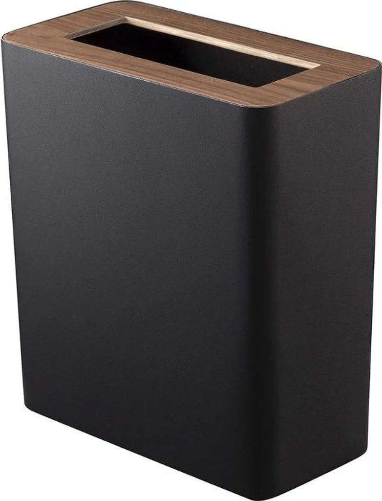 Poubelle de bureau 10 litres noire rectangulaire pour le tri