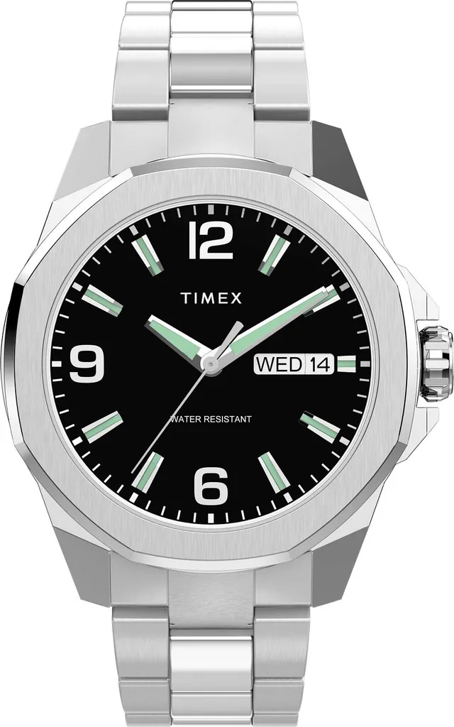 Orologio Timex Essex TW2W92700 Uomo | Acciaio e Nero 46mm