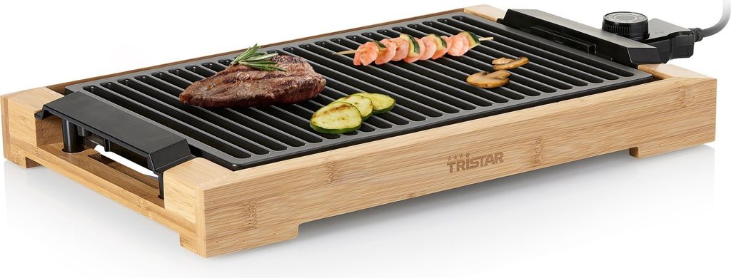 Tristar BP-2785 Grillplatte & Elektrogrill, Bambus, Produktbild 