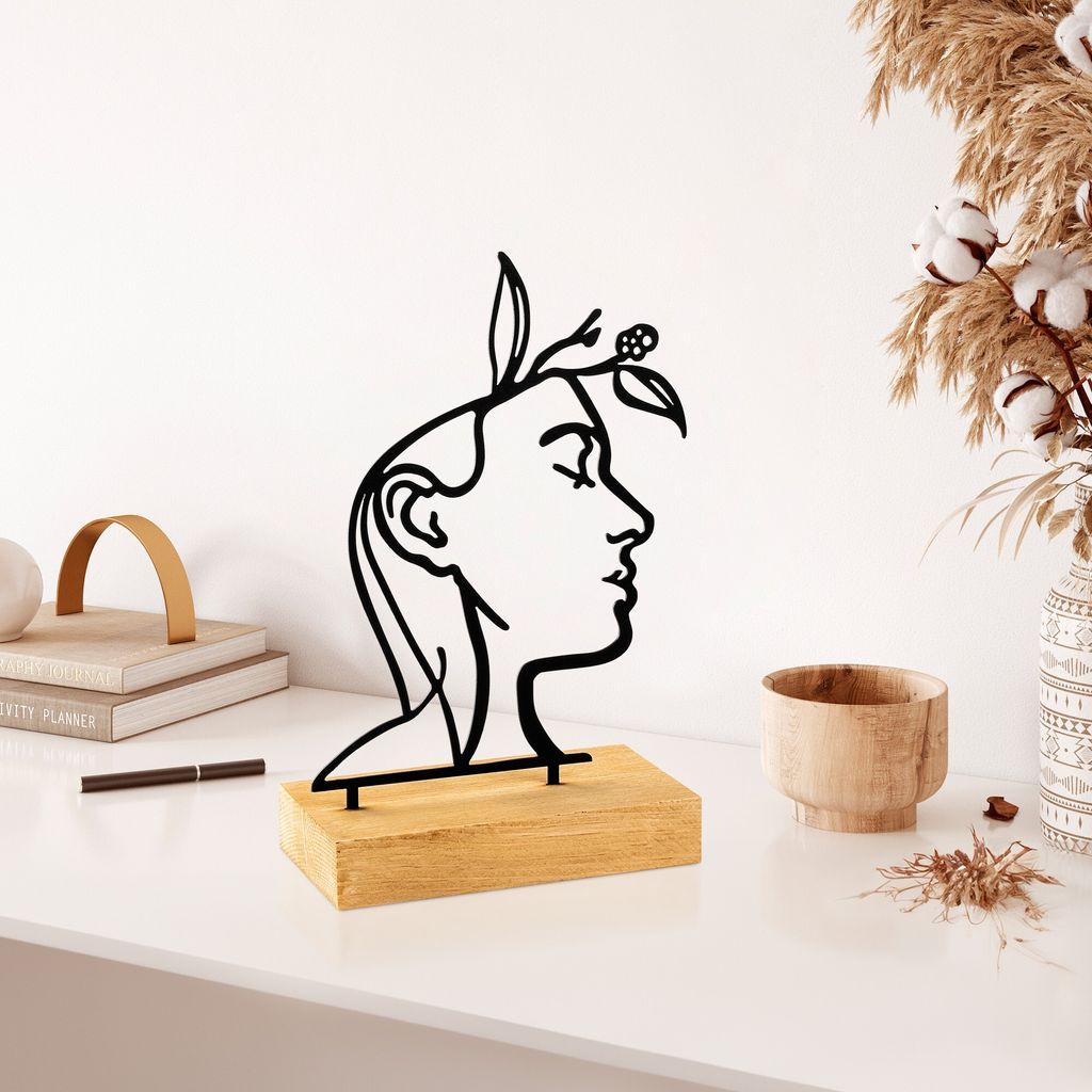 Evila Originals, Amore - Black, Dekofigur, Aus Holz, 100 % METALL, 27 x 8 x 17 cm