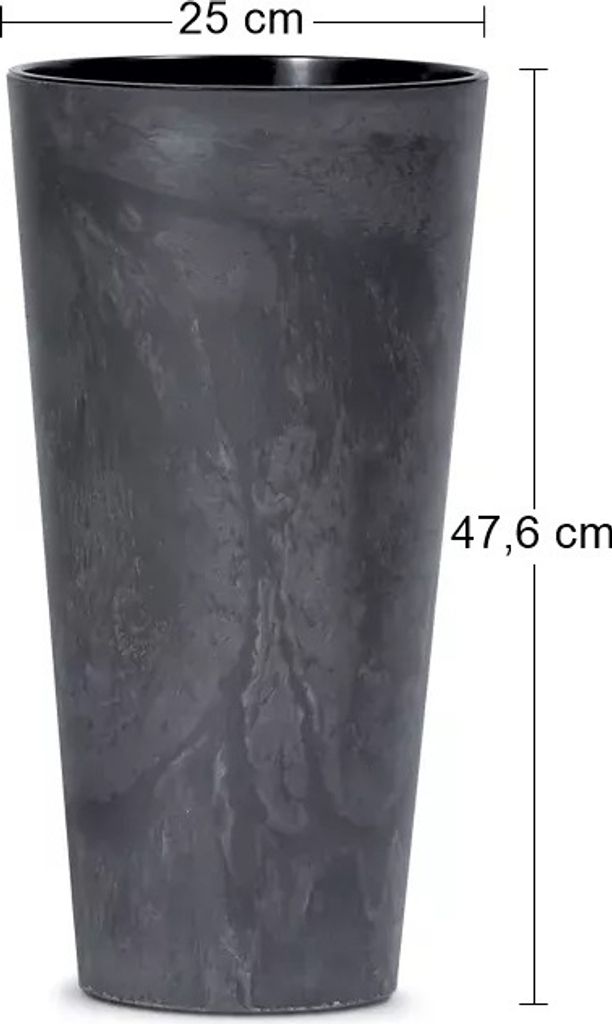 Květináč Tubus Effect tmavě šedý 25 cm Zdjęcie produktu 2