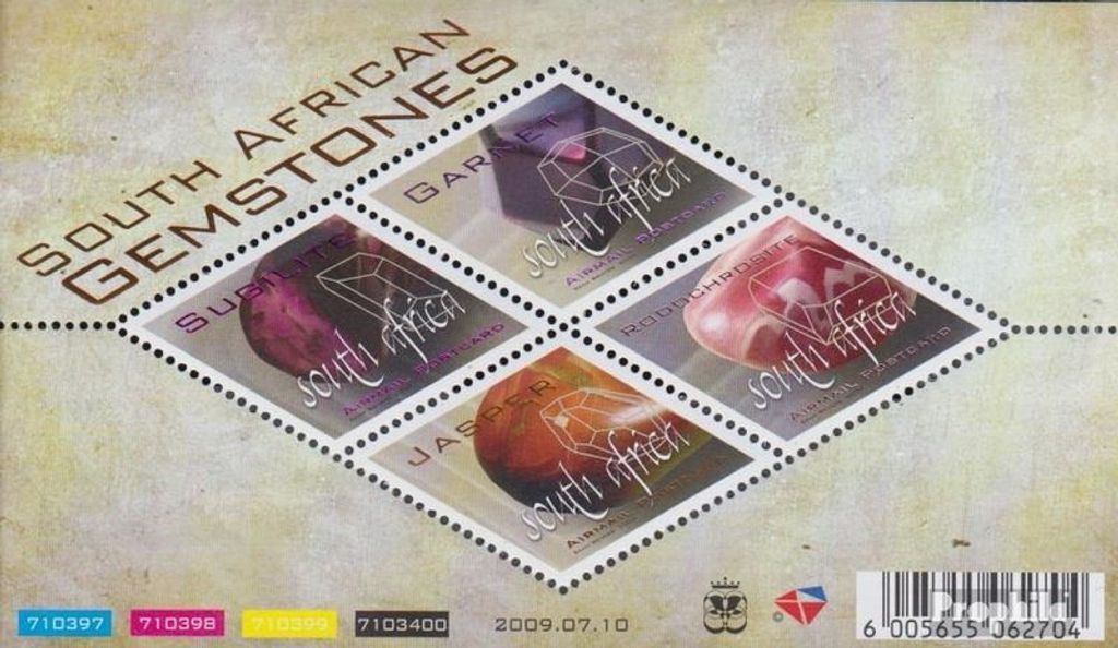 Briefmarken Südafrika 2009 Mi Block122 (kompl.Ausg.) gestempelt Edelsteine