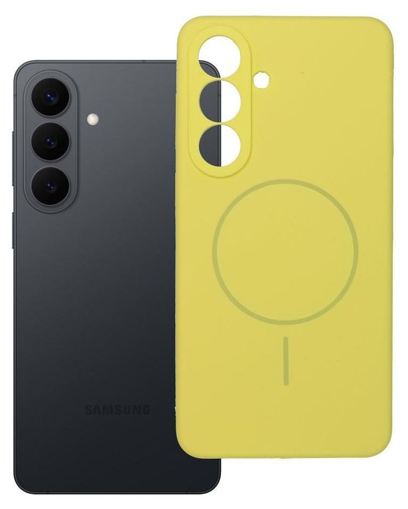 Case passend für Samsung S26 PLUS Silicone 2mm kompatibel mit MagSafe yellow