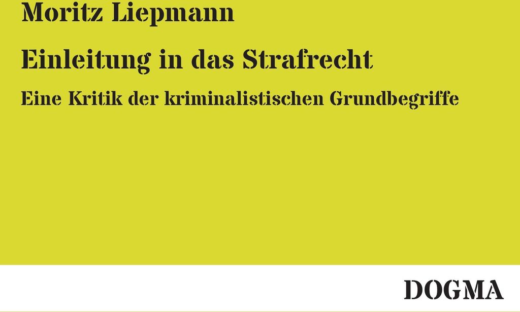 Einleitung in das Strafrecht