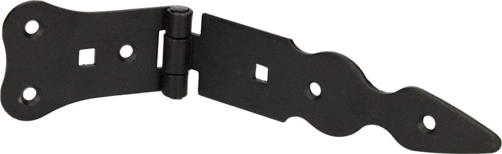 KOTARBAU Ladenband 150 mm Torscharnier Türband Werfgehänge Kreuzgehänge Türscharnier Scharnier Schwarz Rostfrei Gartentorband Baubeschlag Robust