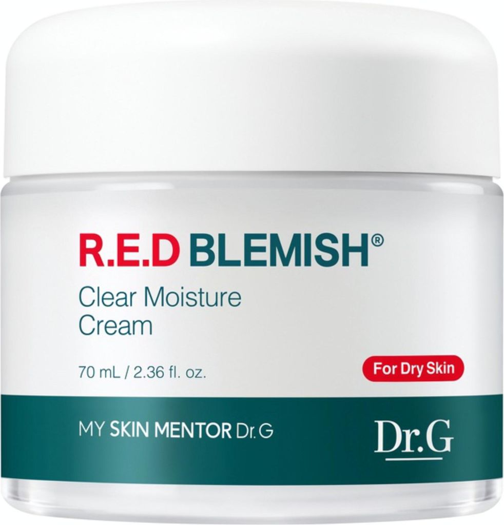 Dr.G RED Blemish Clear Moisture Cream - Beruhigende Feuchtigkeitscreme für trockene und empfindliche Haut, 70ml - Beruhigende Wirkung