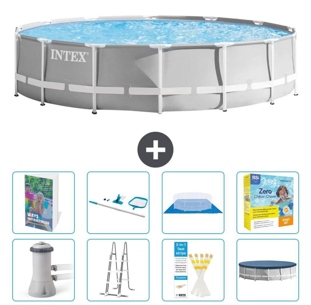 Prism Frame Pool Rund - 427x107 cm - 9-teilig S550