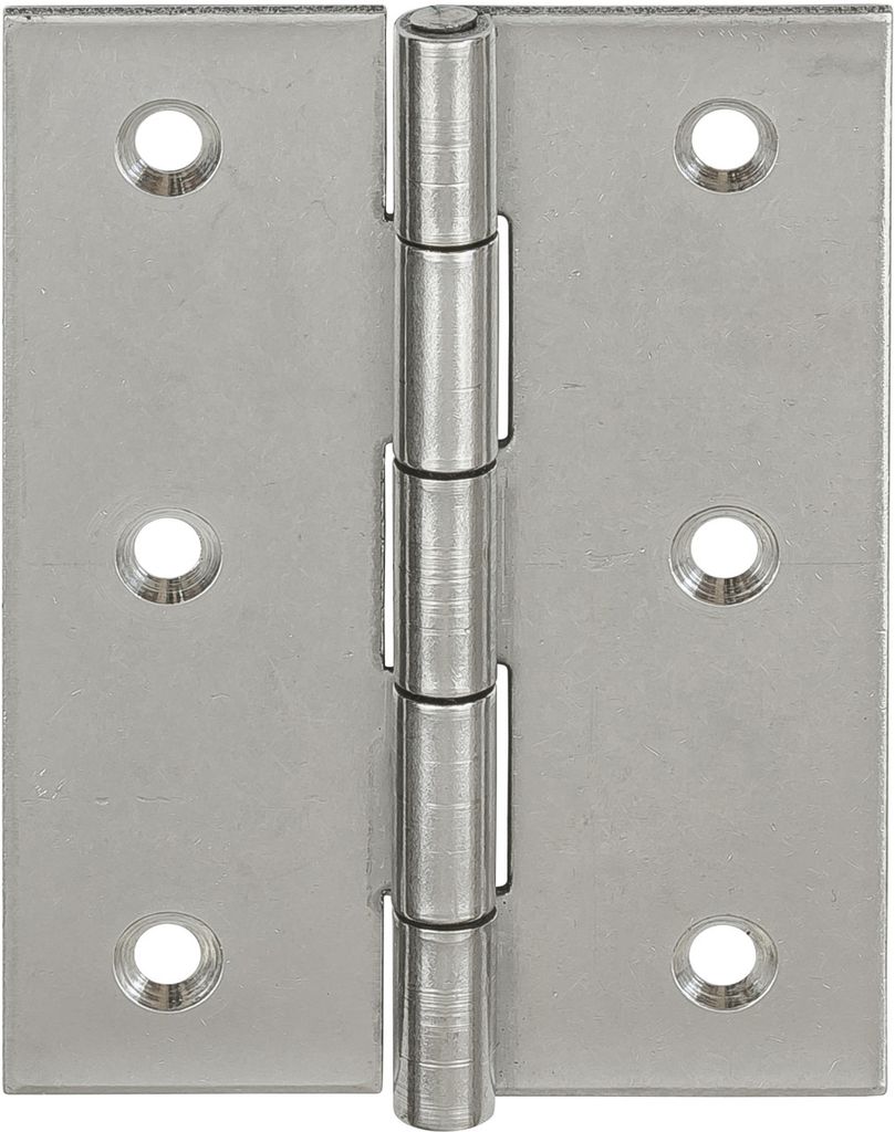 VORMANN Scharnier 10502 H.60 mm B.46 mm S.1,2 mm VA gerollt Produktbild 