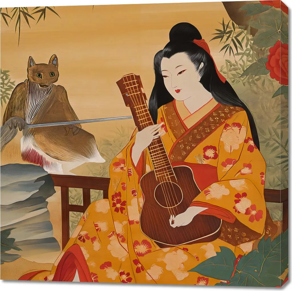 Quadro Musica e Poeti 100x100 cm | Stampa Artistica su Vera Tela
