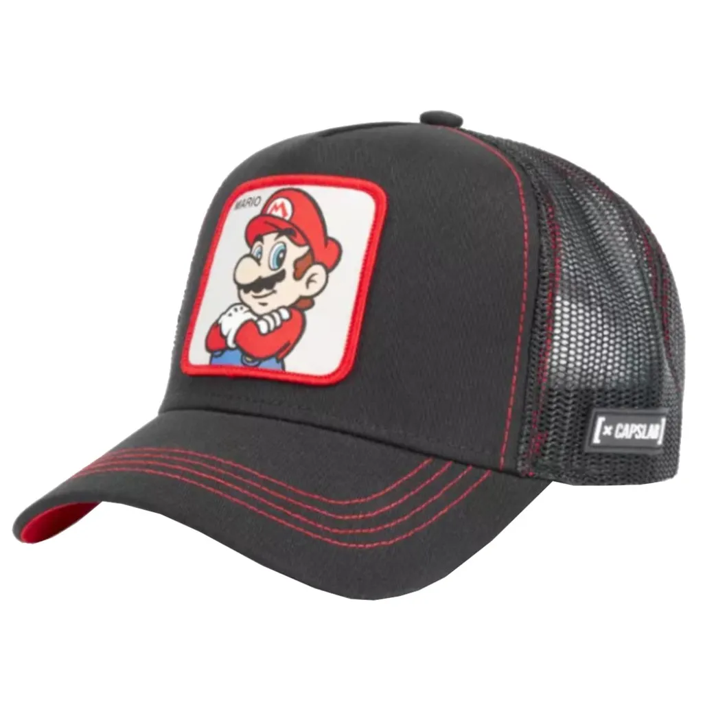 Casquette Trucker Capslab Super Mario Bros Patch Brodé pour Homme Ado